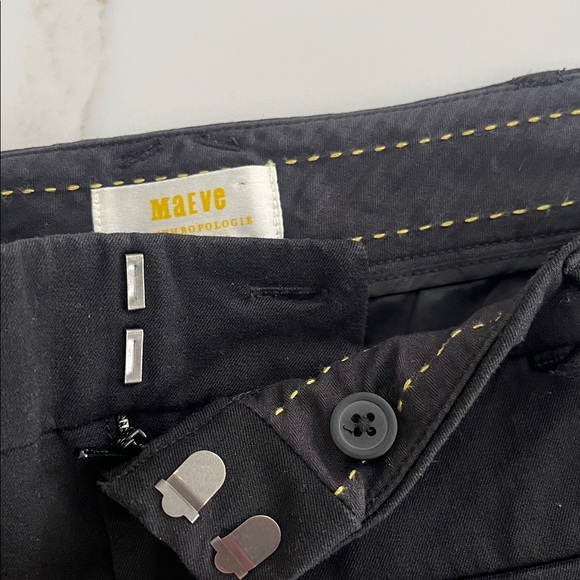 Maeve by Anthropologie Essential Kick Flare Crop Black Pants Sz 8 - Picture 4 of 14